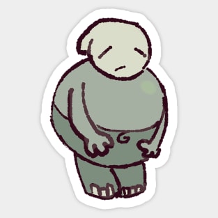 tiny strong sad Sticker